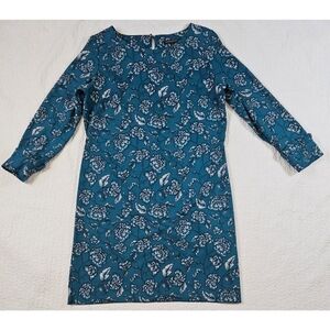 Banana Republic Floral Ruffle Button Cuff Shirt Dress